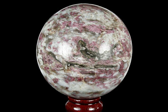Polished Rubellite (Tourmaline) & Quartz Sphere - Madagascar #182226